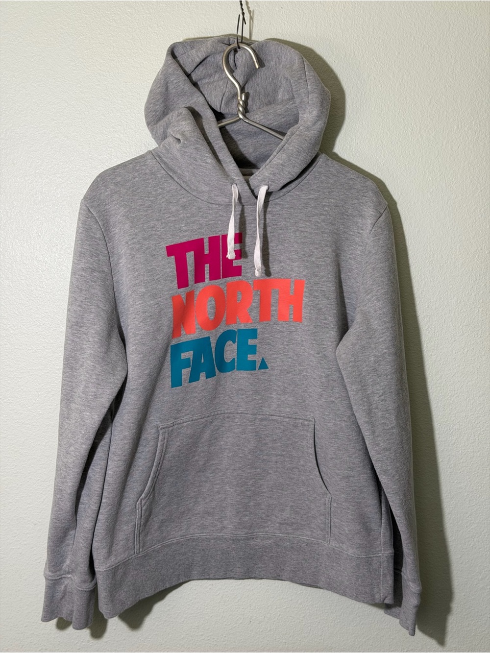 The North Face Hoodie Women's Gray Sz XL Outdoor Pullover Sweatshirt Multicolor
